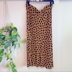 Madewell Midi Slip Skirt in Painted Spots